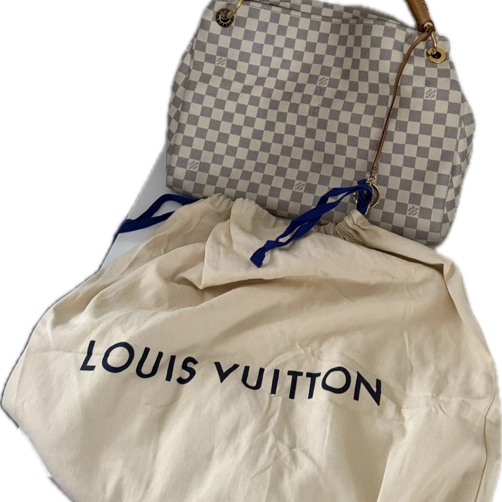 Authentic Louis Vuitton Damier Azur Artsy MM - Picture 9 of 10